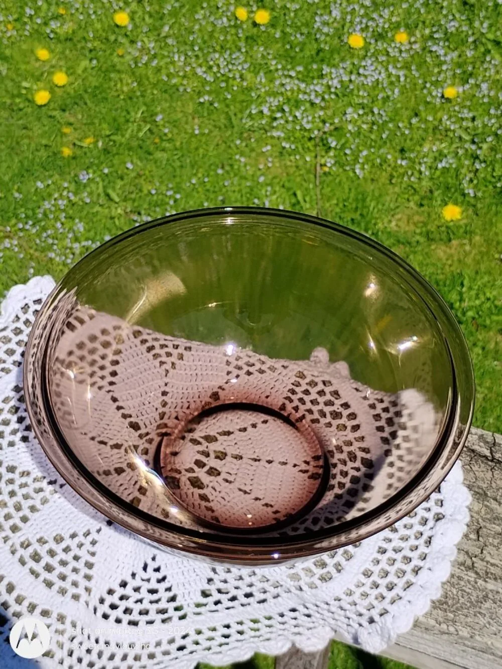 vintage Pyrex #325 2.5 liter amber brown medium mixing bowl likely 1970s-80s